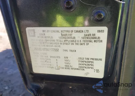 2004 Chevrolet Silverado 1500 Ls from USA, damaged, VIN 2GCEC19T841177552